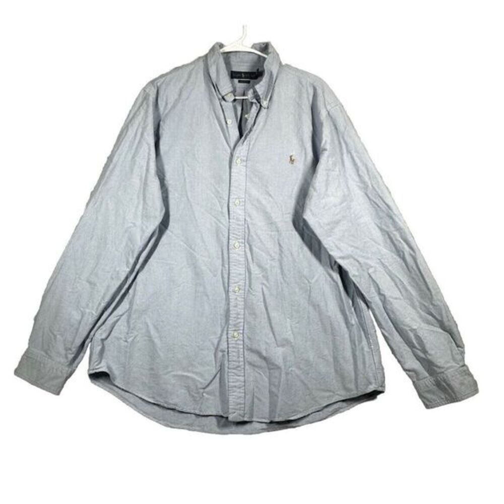 Ralph Lauren Oxford Shirt‎ Men XL Blue Long Sleeve Classic Fit
